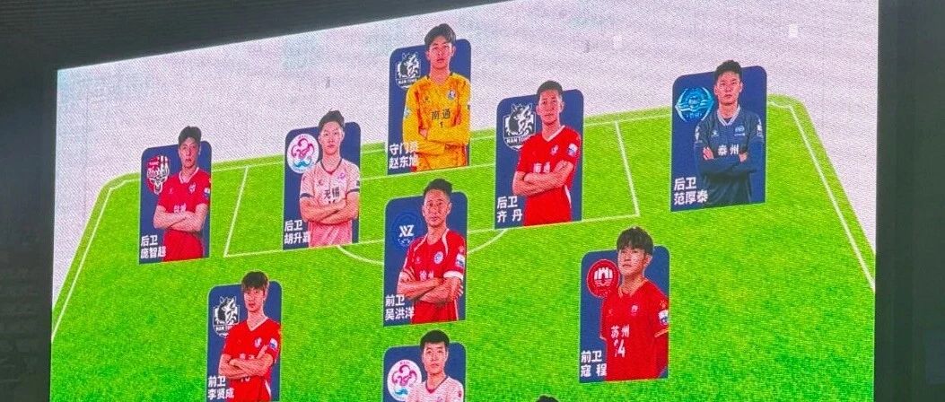 “苏超”荣耀榜单揭晓！庞智超最佳后卫！