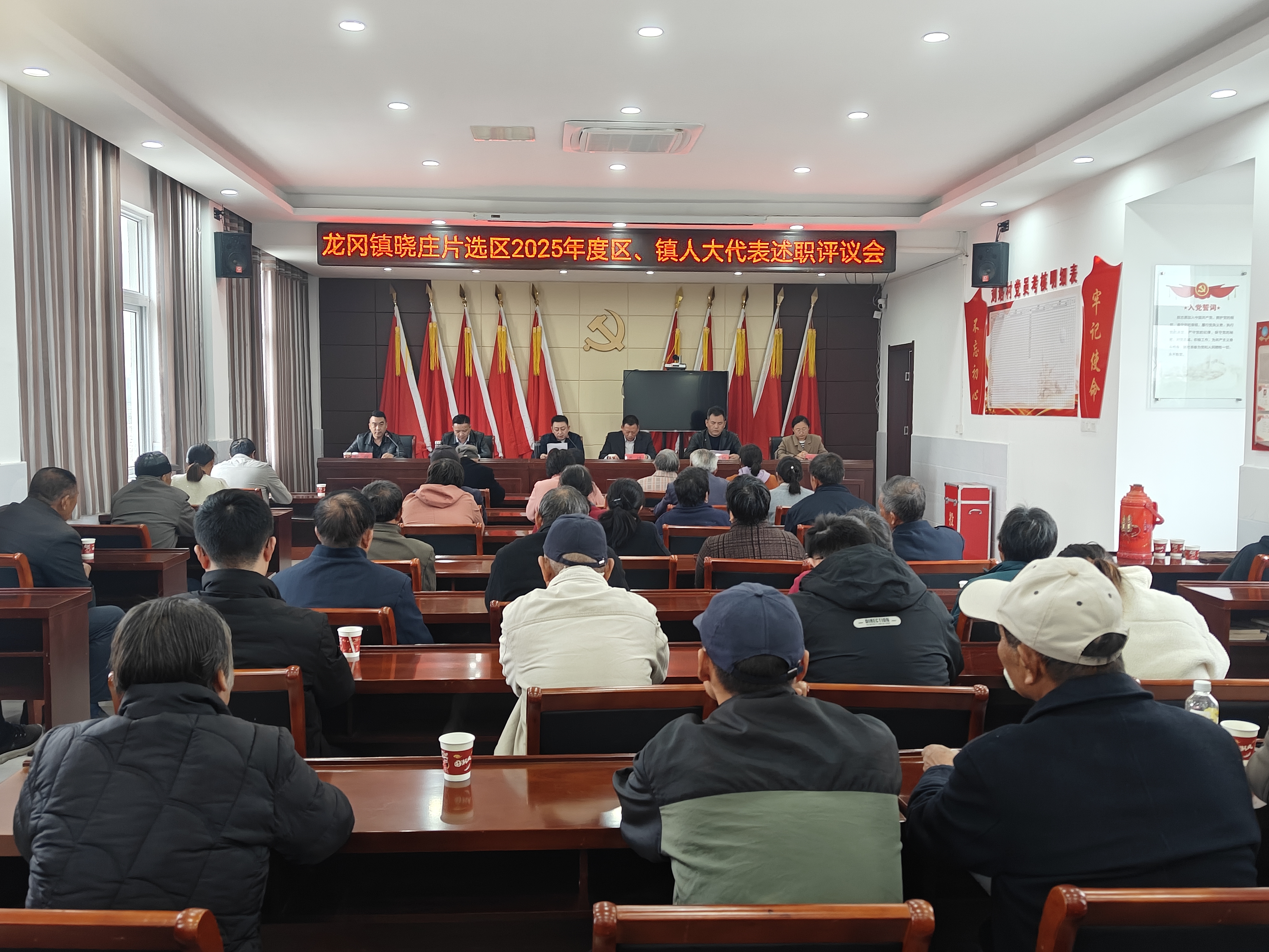 龙冈镇开展晓庄片（选区）人大代表述职评议会