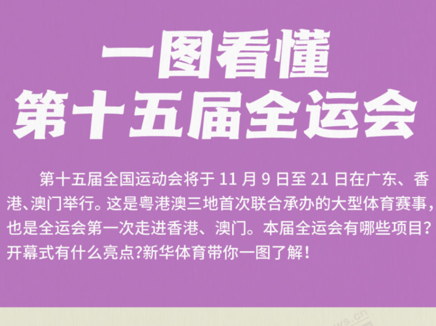 一图看懂第十五届全运会