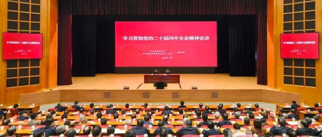 学习贯彻党的二十届四中全会精神中央宣讲团报告会在宁举行