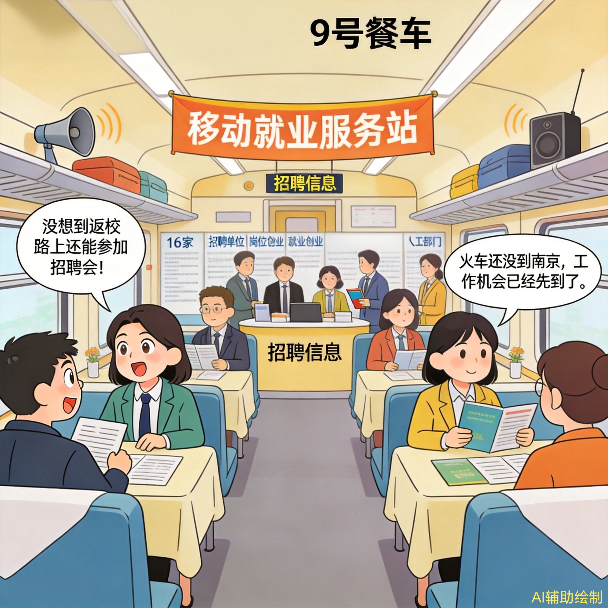 漫评：“职场追风”，把就业机遇装进车厢