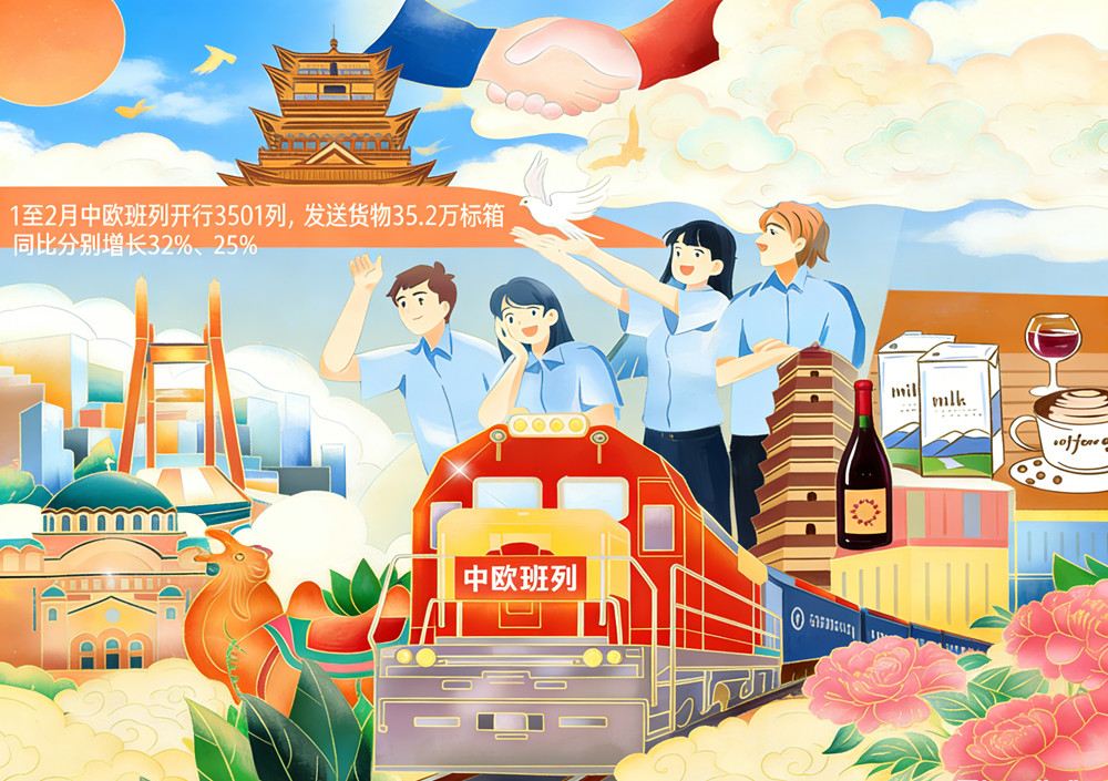 漫评：中欧班列跑出开放发展“加速度”