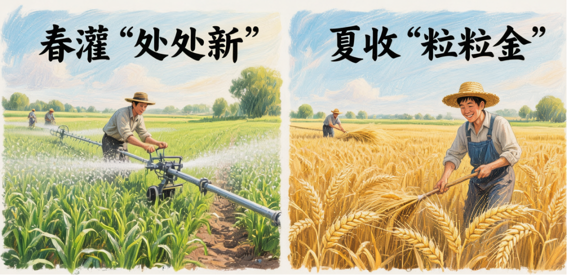 漫评：春灌“处处新”，夏收“粒粒金”