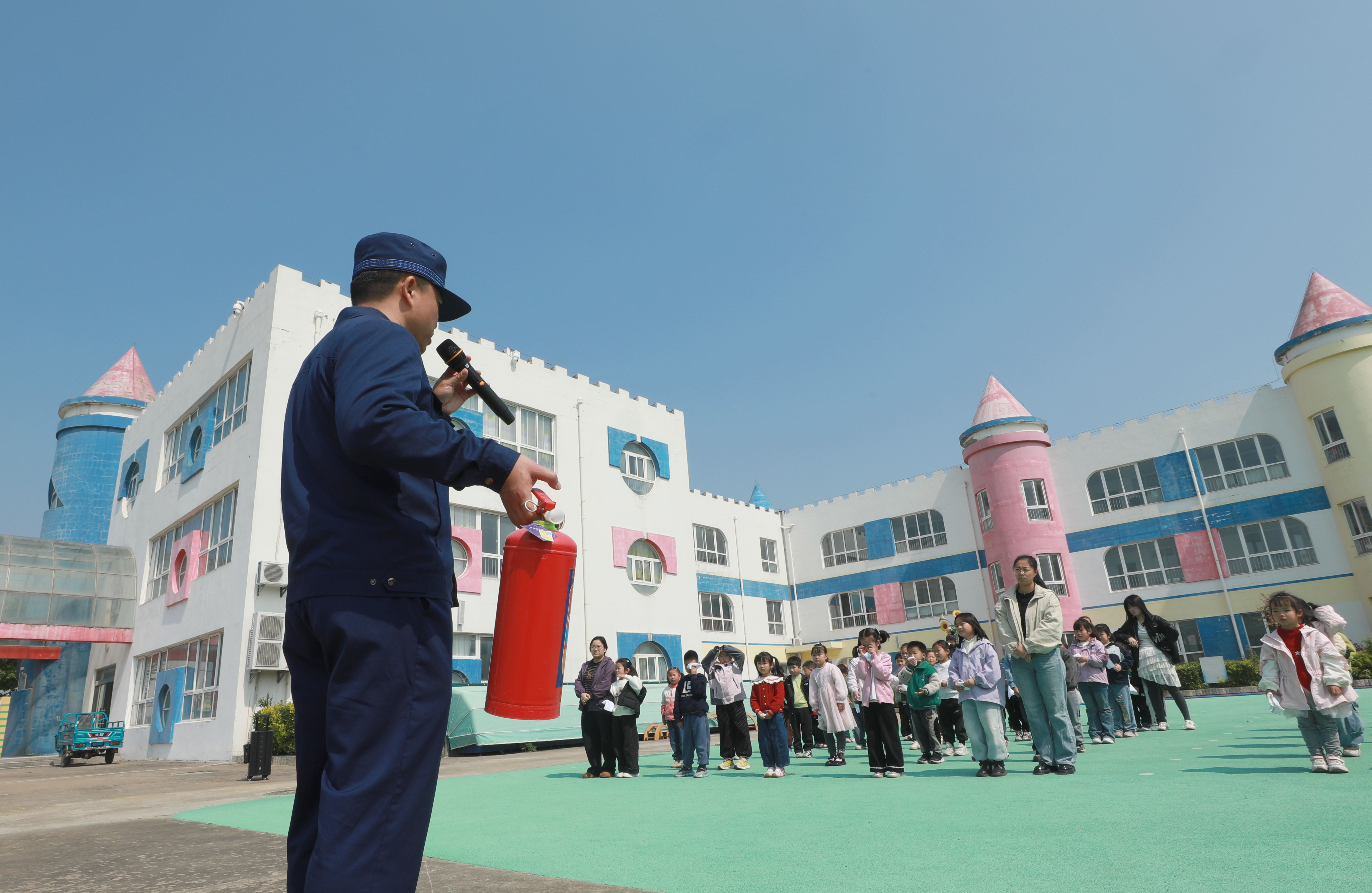 草堰镇消防安全教育进校园