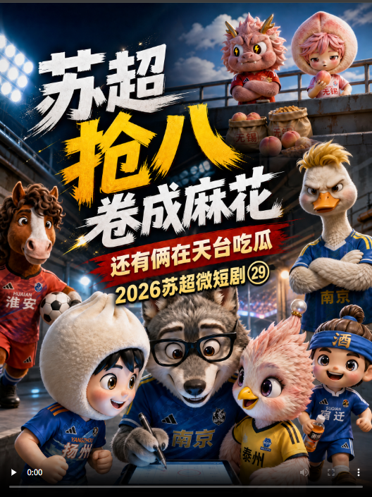 2026苏超微短剧㉙苏超“抢八”卷成麻花，还有俩在天台吃瓜