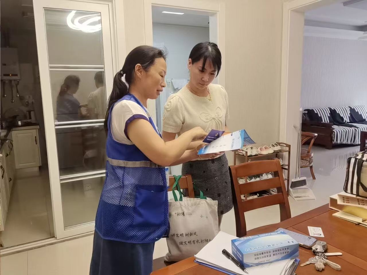 合德镇登门入户访民情